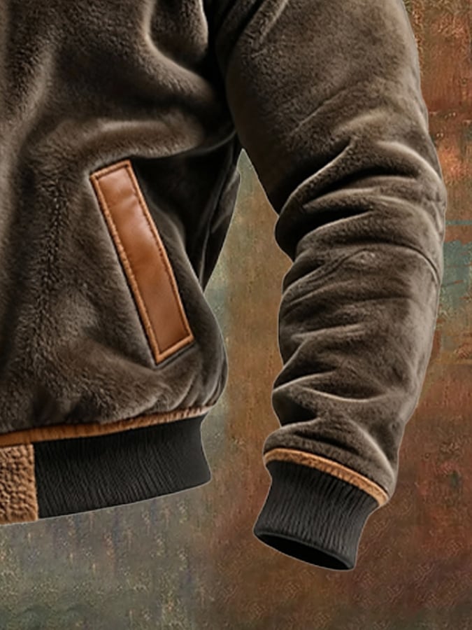 PAIR OF WARM VELVET AND LEATHER WITH POLAR LINING