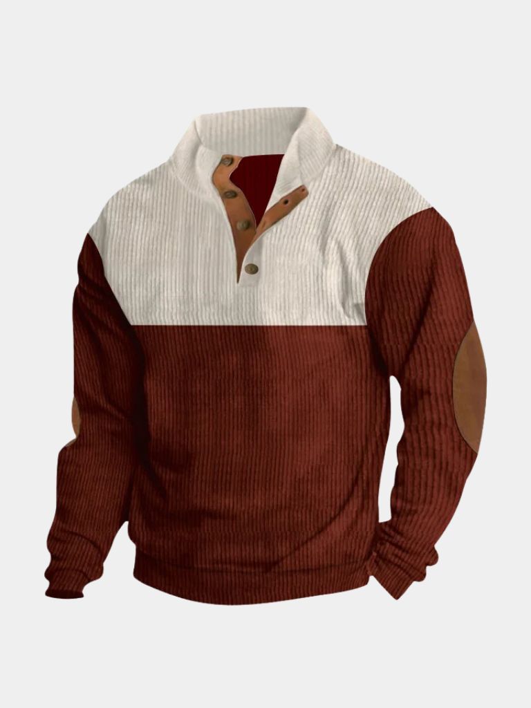 High Collar Corduroy Retro Pullover - JAMES & SPENCER