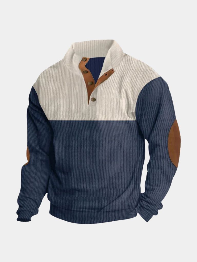 High Collar Corduroy Retro Pullover - JAMES & SPENCER